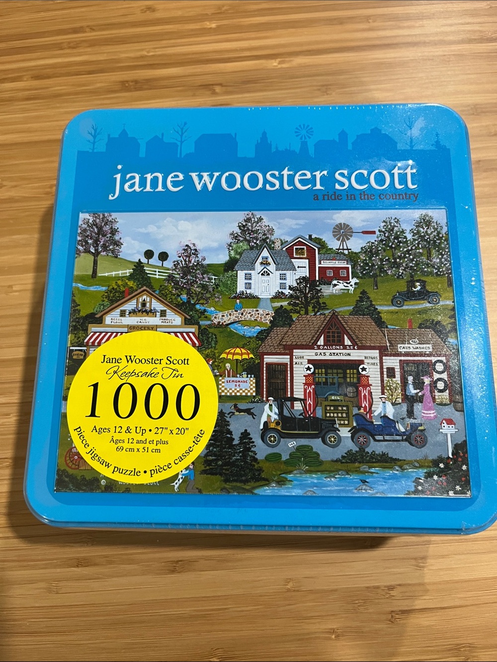 Blue 1000-Piece Keepsake Tin Puzzle